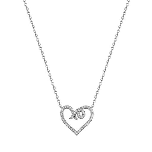 【送料無料】 アンブランデッド レディース ネックレス・チョーカー・ペンダントトップ アクセサリー Rhodium-Plated Sterling Silver 1/4 Carat T.W. Diamond "X & O" Heart Necklace Sterling 【送料無料】 アンブランデッド レディース ネックレス・チョーカー・ペンダントトップ アクセサリー Rhodium-Plated Sterling Silver 1/4 Carat T.W. Diamond "X & O" Heart Necklace Sterling