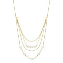 【送料無料】 アンブランデッド レディース ネックレス・チョーカー・ペンダントトップ アクセサリー 18k Gold Over Silver Cultured ...