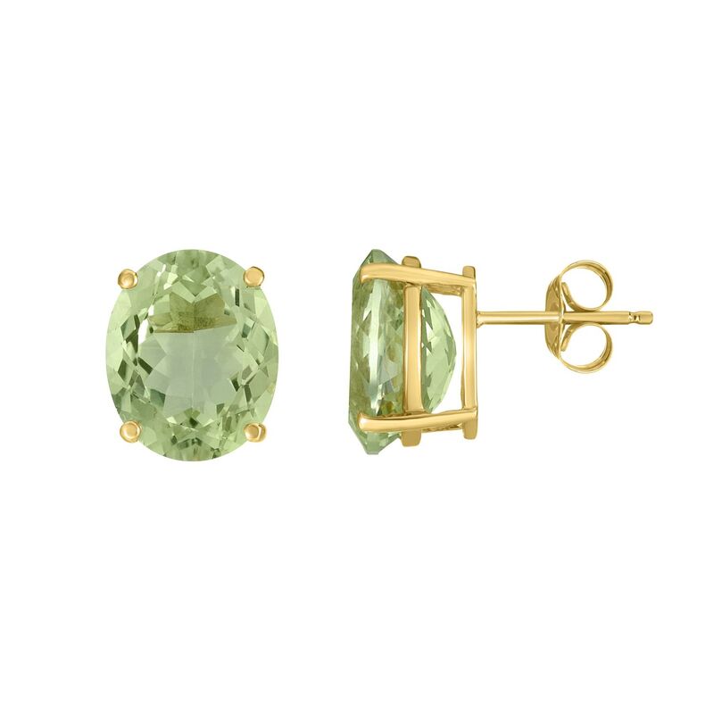 【送料無料】 アンブランデッド レディース ピアス・イヤリング アクセサリー 14k Gold Green Quartz Stud Earrings 14k Gold