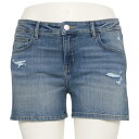 【送料無料】 エスオー レディース ハーフパンツ・ショーツ ボトムス Juniors' Plus Size SO Low Rise Midi Jean Shorts Medium Dark Destructed