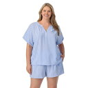 【送料無料】 ドレイパージェームス レディース ナイトウェア アンダーウェア Plus Size Draper James 2-Piece Seersucker...