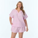 【送料無料】 ドレイパージェームス レディース ナイトウェア アンダーウェア Plus Size Draper James 2-Piece Seersucker...