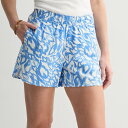 【送料無料】 ソノマ レディース ハーフパンツ・ショーツ ボトムス Women's Sonoma Goods For Life Dolphin Hem Shorts White Blue Foliage