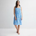 【送料無料】 クロフト&バロー レディース ナイトウェア アンダーウェア Women's Croft & Barrow Woven Nightgown Dogw...