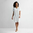 【送料無料】 クロフト&バロー レディース ナイトウェア アンダーウェア Women's Croft & Barrow Woven Zip Short Robe...