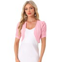 【送料無料】 アレグラ ケー レディース ニット・セーター アウター Casual Short Sleeve Mesh Sheer Shrug for Wome...