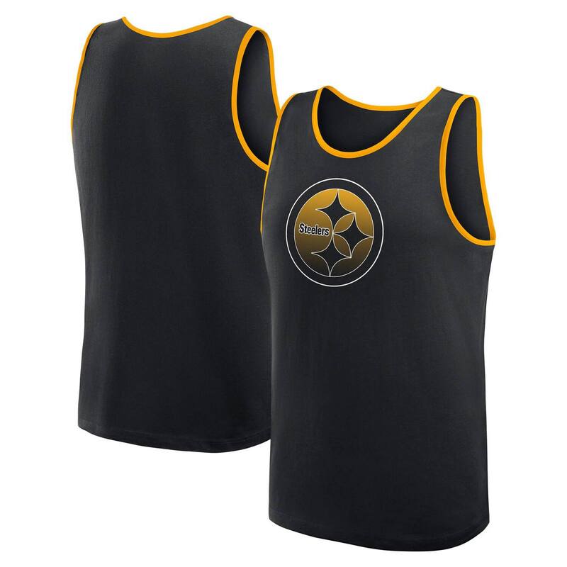 ̵ եʥƥ  T ȥåץ Men'sFanatics Black Pittsburgh Steelers U...