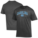 【送料無料】 チャンピオン メンズ Tシャツ トップス Men'sChampion Charcoal North Carolina Tar Heels Arch Over Logo T-Shirt Unc Charco