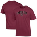 【送料無料】 チャンピオン メンズ Tシャツ トップス Men'sChampion Garnet South Carolina Gamecocks Arch Over Logo T-Shirt Scr Red