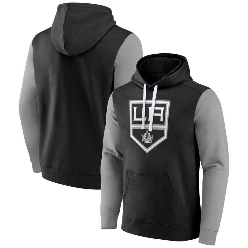 【送料無料】 ファナティクス メンズ Tシャツ トップス Men's Fanatics Black Los Angeles Kings Team Pullover Hoodie Kgs Black
