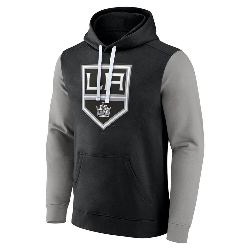 【送料無料】 ファナティクス メンズ Tシャツ トップス Men's Fanatics Black Los Angeles Kings Team Pullover Hoodie Kgs Black