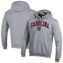 【送料無料】 チャンピオン メンズ Tシャツ トップス Men'sChampion Heather Gray South Carolina Gamecocks Arch Over Logo Pullover Hoodie Scr Grey