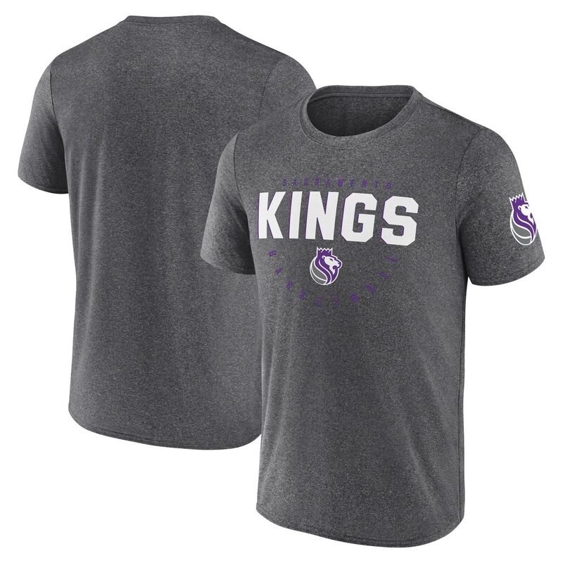 ̵ ֥ǥå  T ȥåץ Men's Heather Charcoal Sacramento Kings ...