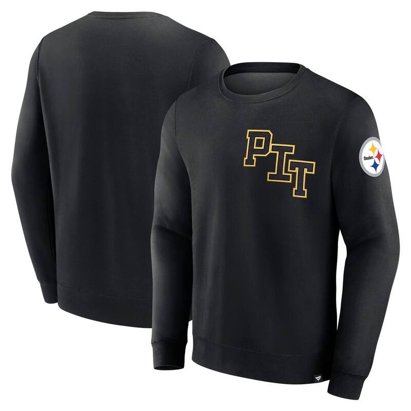 ̵ եʥƥ  T ȥåץ Men's Fanatics Black Pittsburgh Steelers ...