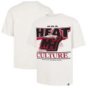 【送料無料】 フォーティセブンブランド メンズ Tシャツ トップス Men's '47 White Miami Heat City Edition Shifty Foundation T-Shirt Hea White
