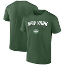 【送料無料】 ファナティクス メンズ Tシャツ トップス Men's Fanatics Green New York Jets Blocked T-Shirt Jet Green(4)