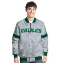 【送料無料】 スターター メンズ ジャケット・ブルゾン アウター Men's Starter Gray Philadelphia Eagles Vintage Scout Full-Snap Varsity Jacket Eag Grey(4)