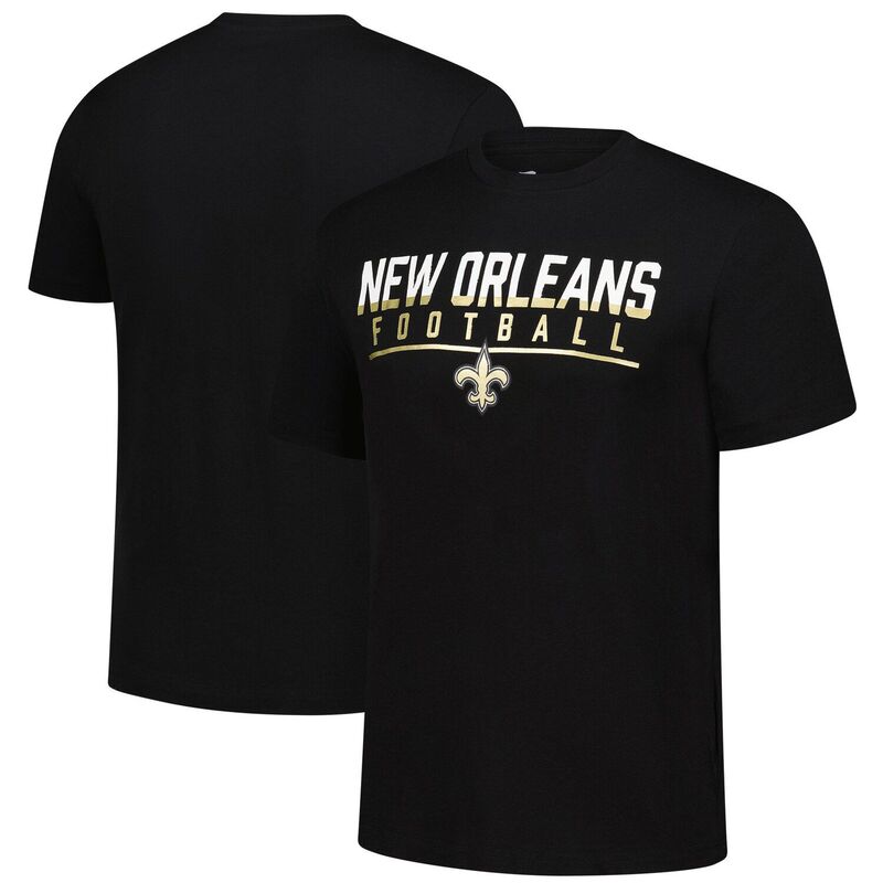 【送料無料】 ファナティクス メンズ Tシャツ トップス Men's Fanatics Black New Orleans Saints Blocked T-Shirt Snt Black