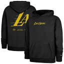 【送料無料】 フォーティセブンブランド メンズ Tシャツ トップス Men's '47 Black Los Angeles Lakers 2024/25 City Edition Double Crossover Foundation Pullover Hoodie Lak Black