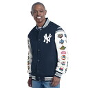 【送料無料】 カール バンクス メンズ ジャケット・ブルゾン アウター Men's G-III Sports by Carl Banks Navy New York Yankees Recruit Commemorative Full-Snap Varsity Jacket Ynk Navy
