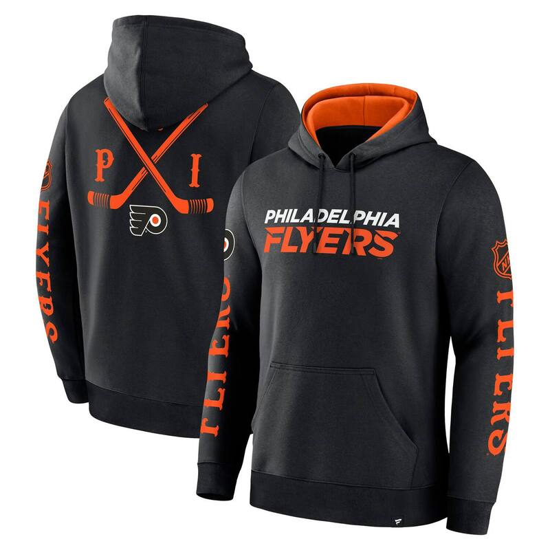 ̵ եʥƥ  T ȥåץ Men's Fanatics Black Philadelphia Flyers ...