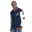 【送料無料】 カール バンクス メンズ ジャケット・ブルゾン アウター Men's G-III Sports by Carl Banks Navy Atlanta Braves Recruit Commemorative Full-Snap Varsity Jacket Brv Navy