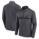 【送料無料】 ファナティクス メンズ Tシャツ トップス Men's Fanatics Charcoal Carolina Panthers Head-to-Head Quarter-Zip Top Pth Charco