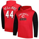 【送料無料】 プロファイル メンズ Tシャツ トップス Men's Profile Elly De La Cruz Red Cincinnati Reds Big & Tall Fleece Pullover Hoodie Red Red
