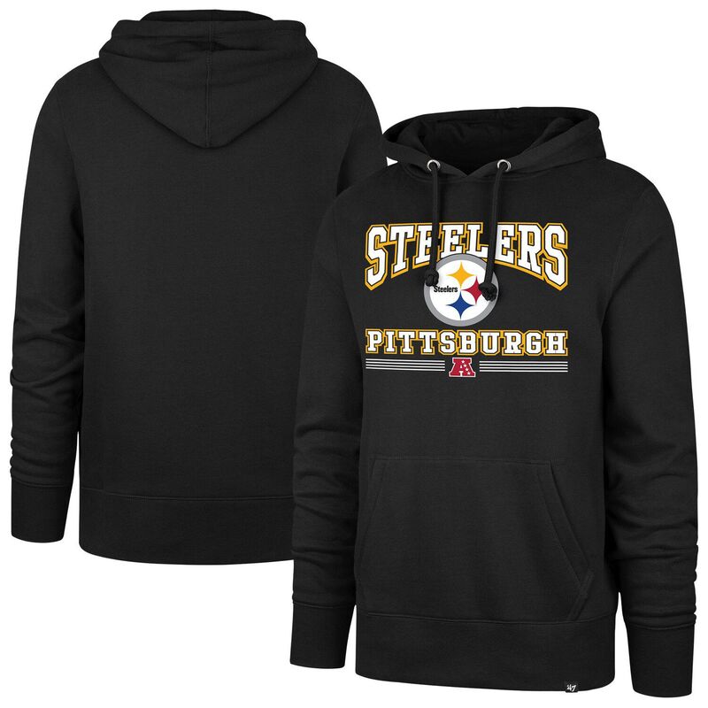 ̵ եƥ֥֥  T ȥåץ Men's '47 Black Pittsburgh Steelers ...