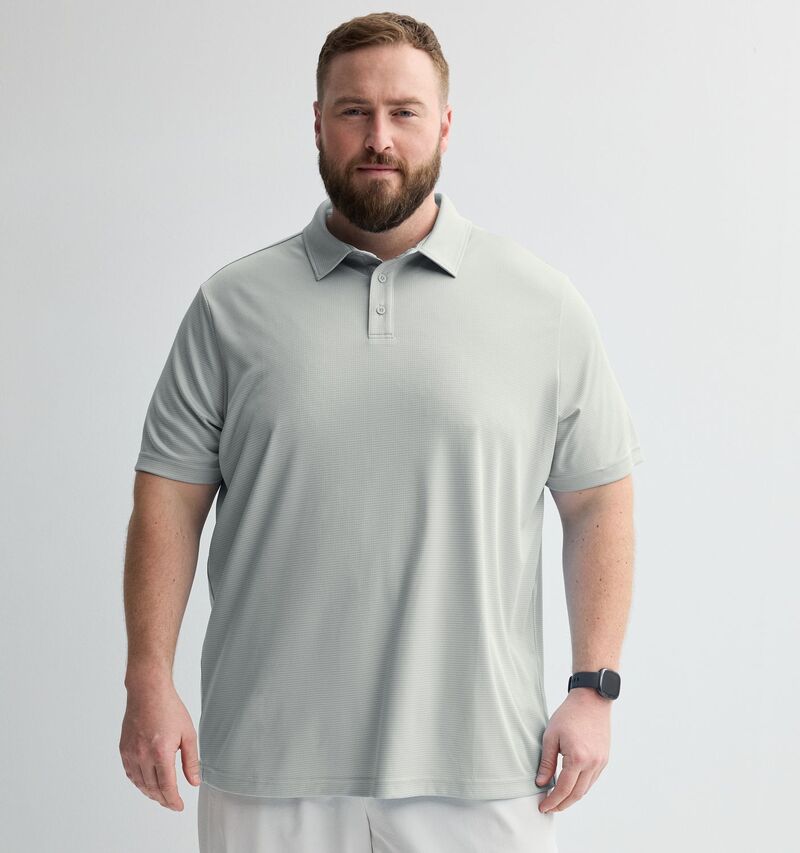 ̵ Tek Gear  T ȥåץ Big & Tall Tek Gear Dry Tek Polo Silver ...