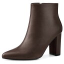 【送料無料】 アレグラ ケー レディース ブーツ・レインブーツ シューズ Women's Pointed Toe Zipper Chunky High Heel...