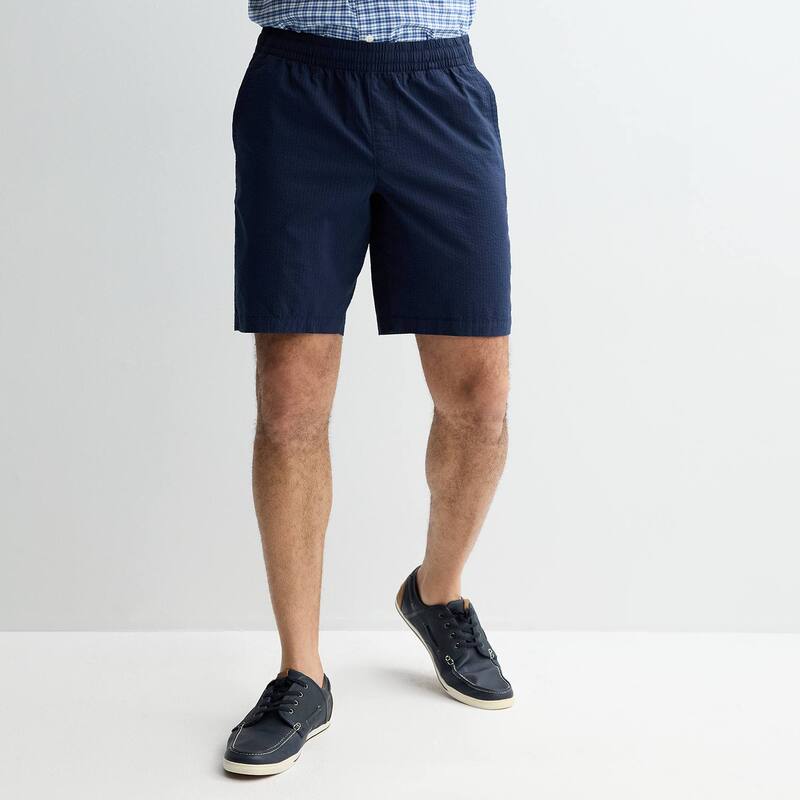 【送料無料】 ソノマ メンズ ハーフパンツ・ショーツ ボトムス Men's Sonoma Goods For Life 9" Everyday Pull-On Shorts Navy Seersucker