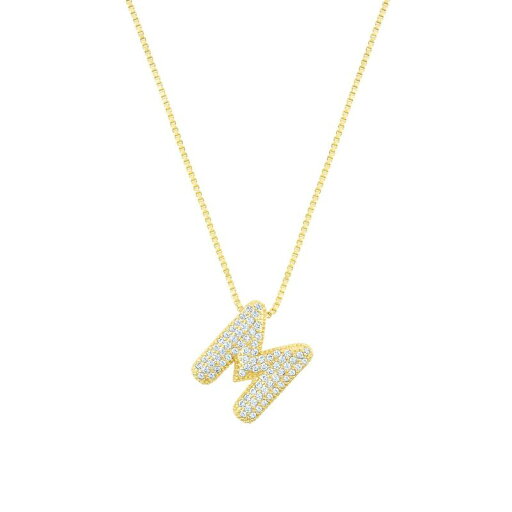 【送料無料】 アドニア レディース ネックレス・チョーカー・ペンダントトップ アクセサリー Adornia 14k Gold Plated Pave Bubble Letter Necklace M 【送料無料】 アドニア レディース ネックレス・チョーカー・ペンダントトップ アクセサリー Adornia 14k Gold Plated Pave Bubble Letter Necklace M