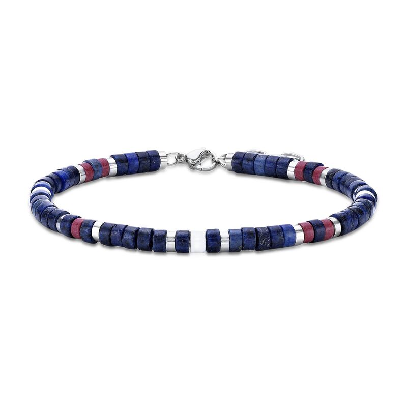 【送料無料】 リンクス メンズ ブレスレット・バングル・アンクレット アクセサリー Men's LYNX Stainless Steel Stone Bracelet Stainless