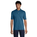 【送料無料】 ランズエンド メンズ Tシャツ トップス Men's Lands' End Super Soft Supima Polo Evening Blue(4)