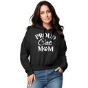 【送料無料】 ライセンス キャラクター レディース Tシャツ トップス Women's Proud Cat Mom Graphic Cropped Hoodie...