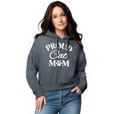 【送料無料】 ライセンス キャラクター レディース Tシャツ トップス Women's Proud Cat Mom Graphic Cropped Hoodie...