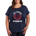 【送料無料】 スター ウォーズ レディース Tシャツ トップス Plus Size Star Wars Jedi Training Graphic Tee Navy