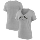【送料無料】 ファナティクス レディース Tシャツ トップス Women's Fanatics Gray Chicago White Sox V-Neck T-Shirt Sox Grey