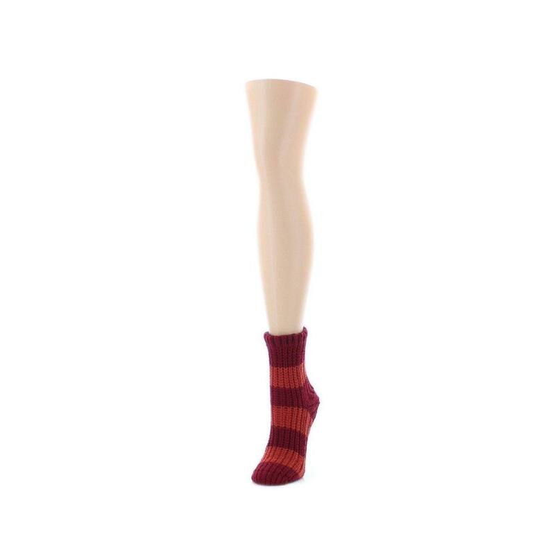 ̵ ⥤ ǥ   Women's Wide Stripe Chenille Non-skid Crew...