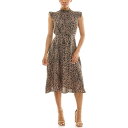 【送料無料】 ニナレオナルド レディース ワンピース トップス Women's Nina Leonard Smocked Printed Dress Prali...
