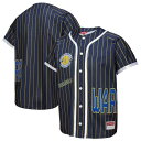 【送料無料】 アンブランデッド レディース Tシャツ トップス Women's Mitchell & Ness x DANNIJO Blue Golden St...