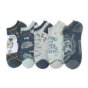 【送料無料】 ライセンス キャラクター レディース 靴下 アンダーウェア Women's 5-Pack Harry Potter Hogwarts Letter Ankle Socks Harry Potter Letter