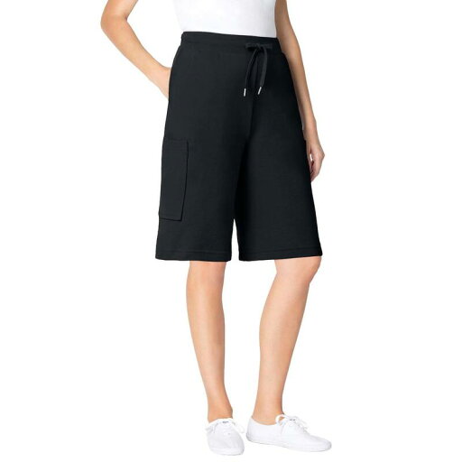 【送料無料】 ウーマン ウィズイン レディース ハーフパンツ・ショーツ ボトムス Woman Within Women's Plus Size Cargo Short Black 【送料無料】 ウーマン ウィズイン レディース ハーフパンツ・ショーツ ボトムス Woman Within Women's Plus Size Cargo Short Black