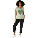 【送料無料】 Ellos レディース Tシャツ トップス Ellos Women's Plus Size Love Graphic Tee Frost Sage Floral(4)