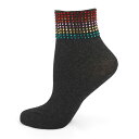 【送料無料】 メモイ レディース 靴下 アンダーウェア Women's Multicolor Rhinestone Cotton Blend Anklet Sock Dark Gray Heather