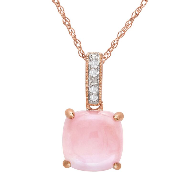 アンブランデッド レディース アクセサリー ネックレス・チョーカー・ペンダントトップ Unbranded Stella Grace 10k Rose Gold Pink Opal andiamond Accent Pendant Pink ピンク