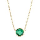 【送料無料】 アンブランデッド レディース ネックレス・チョーカー・ペンダントトップ アクセサリー 10k Gold Lab-Created Emerald Circle Pendant Necklace Green(4)