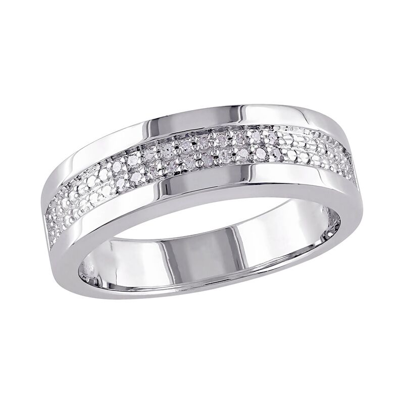 【送料無料】 ステラ グレース メンズ リング アクセサリー Men's Stella Grace Sterling Silver 1/10 Carat T.W. Diamond Ring Sterling Silver