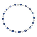 【送料無料】 アンブランデッド レディース ネックレス・チョーカー・ペンダントトップ アクセサリー Rhodium-Plated Sterling Silver Synthetic Spinel & Cubic Zirconia Tennis Necklace Sterling(4)